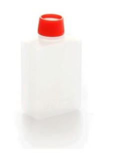 BOUTEILLE PLASTIQUE AVEC BOUCHON ROUGE 6.5ML 100P
