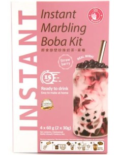 BUBBLE TEA INST FRAISE O'S BUBBLE 4*60G