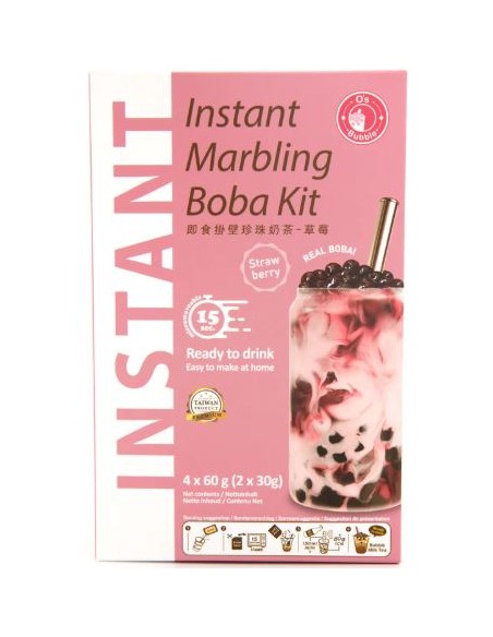 BUBBLE TEA INST FRAISE O'S BUBBLE 4*60G