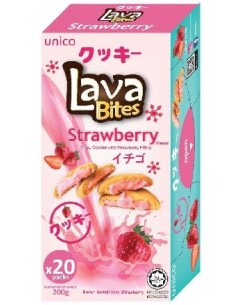 COOKIE LAVA BITES FRAISE 120G