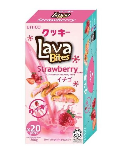 COOKIE LAVA BITES FRAISE 120G