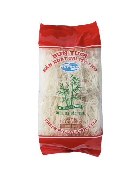 VERMI RIZ BUN TUOI BAMBOU 8PC ROUGE 400G