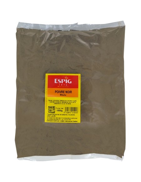 POIVRE NOIR MOULU ESPIG 1KG
