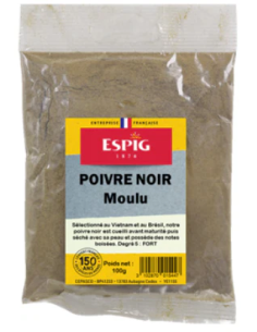 POIVRE NOIR MOULU ESPIG 80G POT