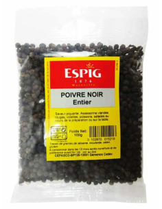 POIVRE NOIR ENTIER ESPIG 100G