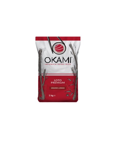 RIZ JAPONAIS GRAINS LONGS OKAMI ROUGE 1KG