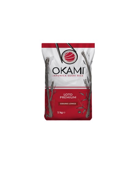 RIZ JAPONAIS GRAINS LONGS OKAMI ROUGE 1KG