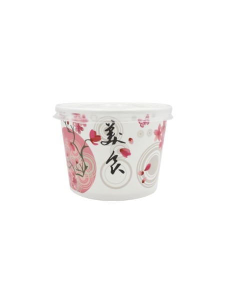 POT SOUPE PAPIER IMPRIME MEISHI 102 A.COUV PLAS 390ML 50P