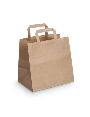 SAC PAPIER 20+10X29CM POIGNEE PLATTE 250P/CT