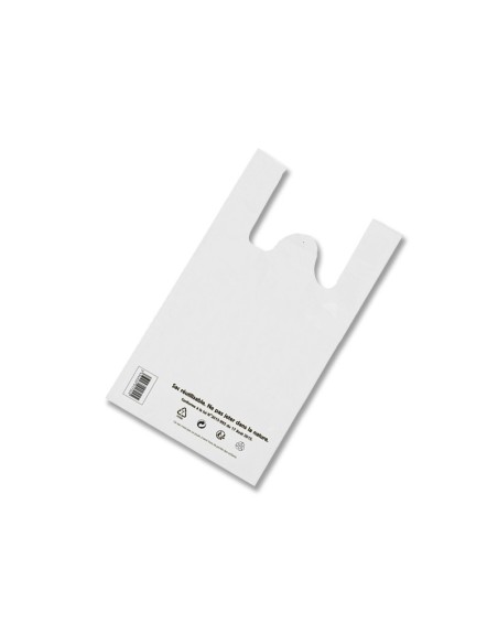 SAC BRETELLE 30+14X50CM 100P BLANC 100/CT