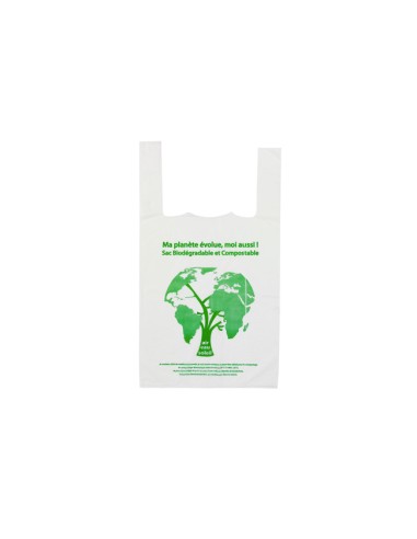 SAC BRETELLE BIO 26+ 15MICRON IMPRIME VERT 100P*20/CT