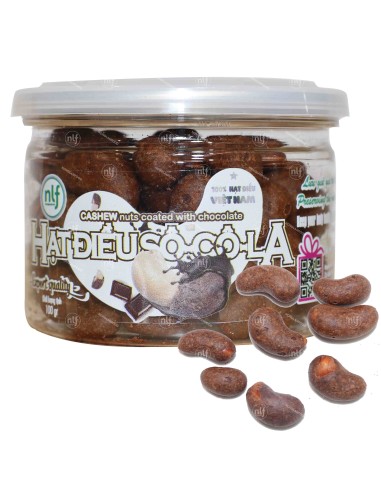 NOIX CAJOU GRILLE CHOCOLAT NONGLAMFOOD 100G*30/CT