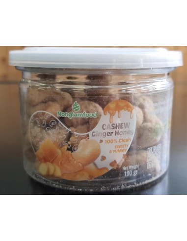 NOIX CAJOU GRILLE GINGEMBRE MIEL NONGLAMFOOD 100G*30/CT