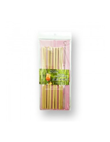 PAILLE BAMBOU REUTILISABLE AV BROSSE 4PAIRES