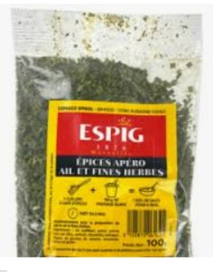EPICES APERO AIL ET FINES HERBES ESPIG 100G