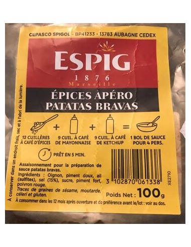 EPICES APERO PATATAS BRAVAS ESPIG 100G