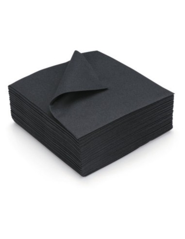 SERVIETTE 40X40 NOIR 100P*24/CT