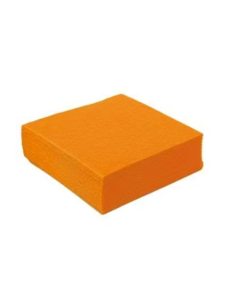 SERVIETTE 40X40 ORANGE 100P