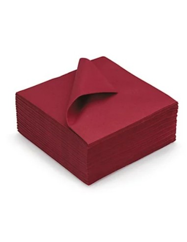 SERVIETTE 38X38 RGE BORDEAUX 100P*24/CT