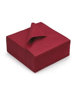 SERVIETTE 39X39 RGE BORDEAUX 100P*18/CT
