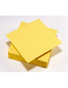 SERVIETTE 39X39 JAUNE 100P