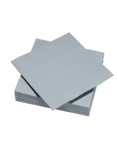 SERVIETTE 40X40 GRIS 100P*24/CT