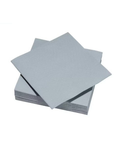 SERVIETTE 40X40 GRIS 100P