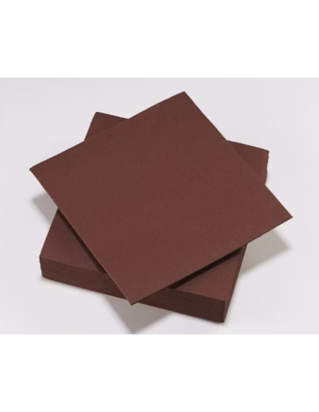 SERVIETTE 40X40 CHOCOLAT 100P