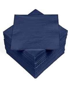 SERVIETTE 40X40 BLEU MARINE 100P