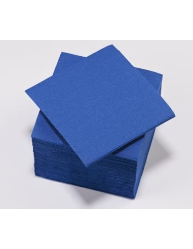 SERVIETTE 40X40 BLEU 100P*24/CT