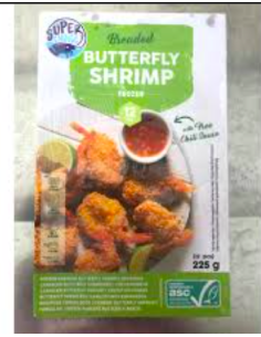 CREVETTE TORPEDO BUTTERFLY SUPER CHOICE 225G