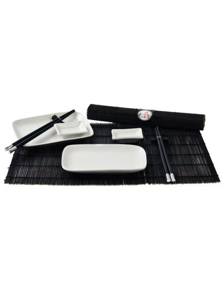 SET ENSEMBLE DE COUVERTS SUSHI NOIR