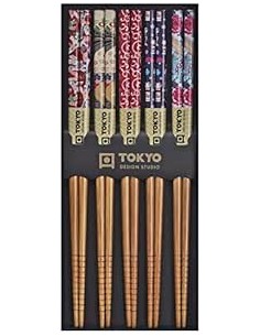 SET DE BAGUETTE JAPONAIS AVEC SUPPORT T.DESIGN 5PIECE