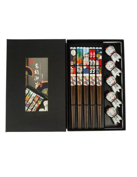 SET DE BAGUETTE JAPONAIS AV SUPPORT G.TURTLE 5PIECE