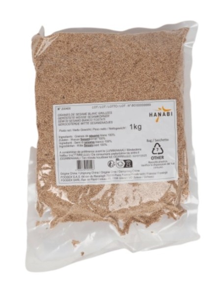 SESAME BLANC GRILLE CHINE 1KG*10/CT