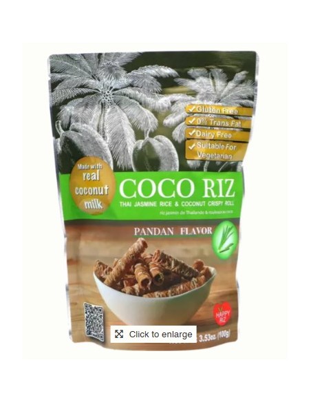 ROULEAUX COCO PANDAN 100G