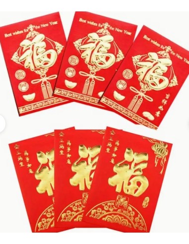 ENVELOPPE NOUVEL AN 6P/PACK