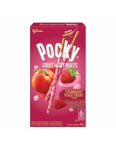 BISCUIT POCKY FRAISE PECHE YAHOURT GLICO 25G