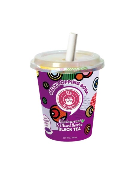 BUBBLE TEA POPPING BOBA CASSIS BAIES CUP 350ML