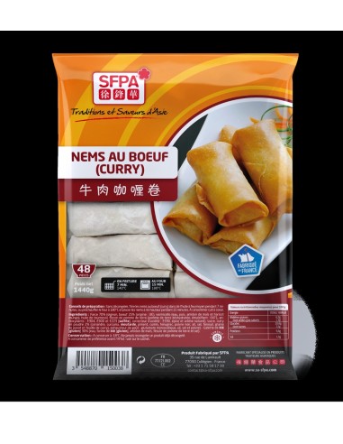 NEM AU BOEUF CURRY SFPA 48P 1.44KG*8/CT