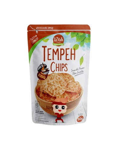 CHIPS DE TEMPEH SAVEUR BARBECUE WOH 50G