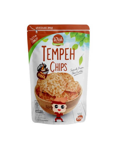 CHIPS DE TEMPEH SAVEUR BARBECUE WOH 50G