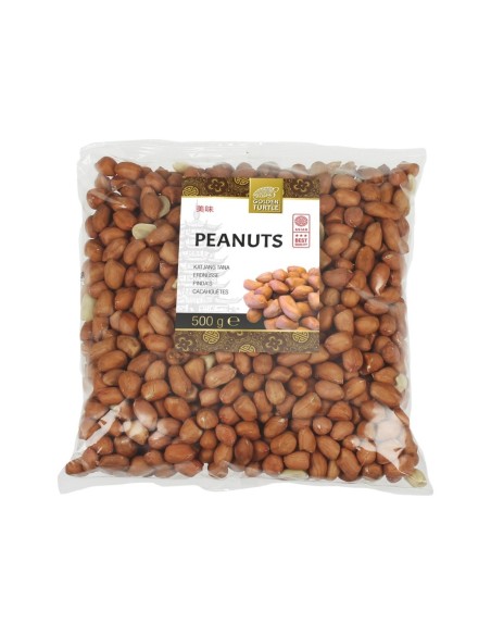 CACAHUETE CRU ROSE AVEC PEAU GOLDEN TURTLE 500G*16/CT