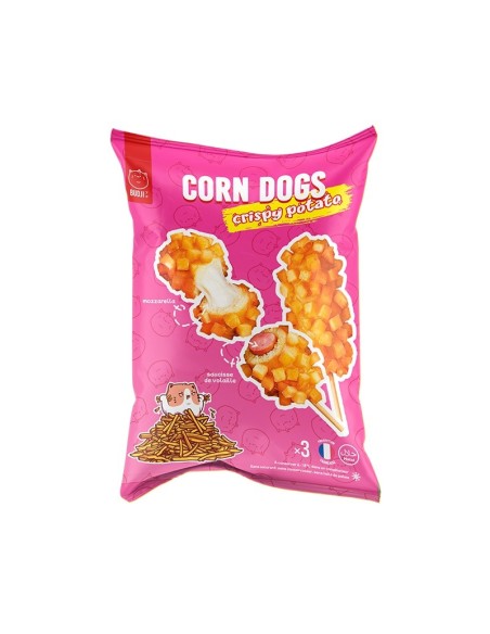 BROCHETTE CORN DOG CROUSTILLANTES BUDJI 400G*12/CT