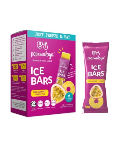 BARRES GLACEE PASSION ANANAS POPSMALAYA 270ML/BOITE