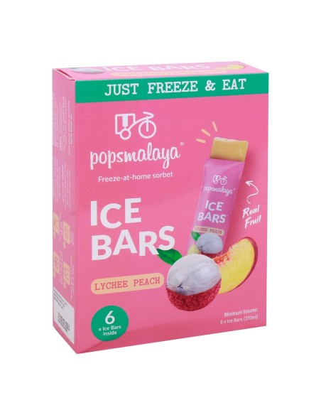 BARRES GLACEE LITCHI PECHE POPSMALAYA 270ML/BOITE