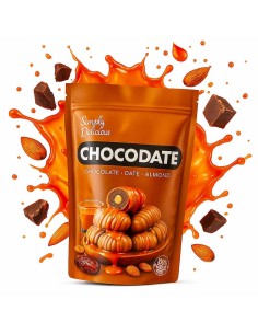 CHOCOLATE DATTE AMANDE ENROBE BLANC CARAME CHOCODATE 90G