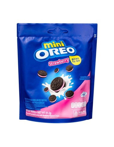 BISCUIT MINI CHOCOLAT FRAISE OREO 61.3G