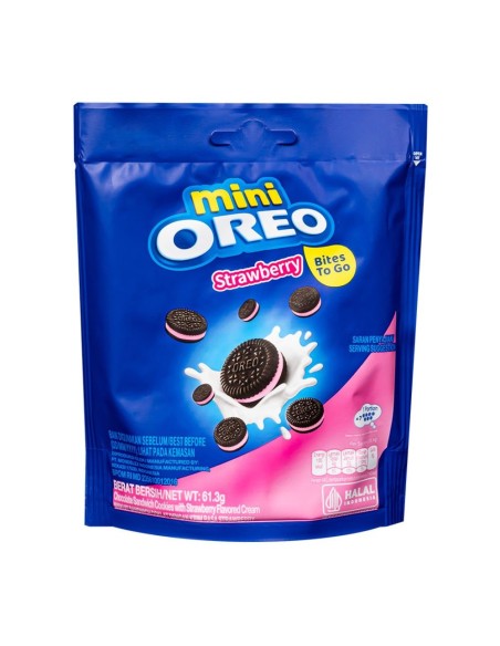 BISCUIT MINI CHOCOLAT FRAISE OREO 61.3G