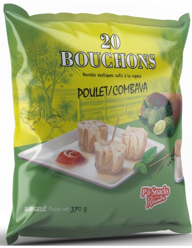 BOUCHONS POULET COMBAVA P'TI SNACKS REUNION 370G 20P*30/CT